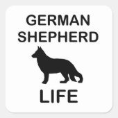 Duitse herder leven vierkante sticker (Voorkant)