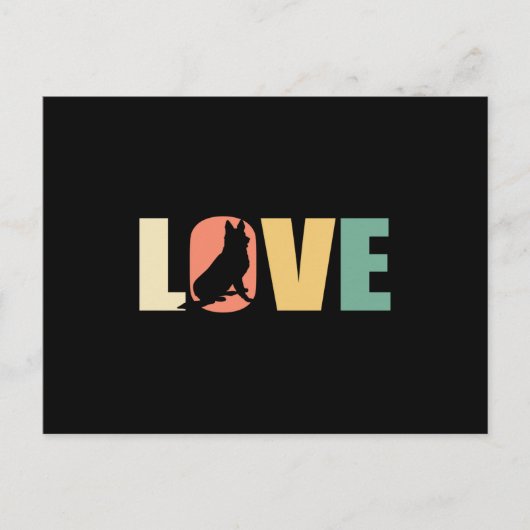 Duitse herder Liefde Briefkaart (Voorkant)