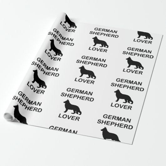 Duitse herder liefhebber cadeaupapier (Uitgerold)