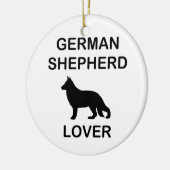 Duitse herder liefhebber keramisch ornament (Links)