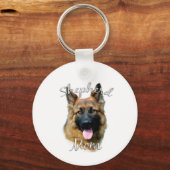 Duitse herder (longhair) Moeder 2 Sleutelhanger (Voorkant)