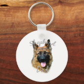 Duitse herder (longhair) Pa 2 Sleutelhanger (Voorkant)