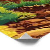 Duitse herder loopt door bos poster (Hoek)