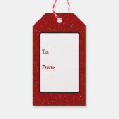 Duitse herder loopt in de sneeuw cadeaulabel (Achterkant)