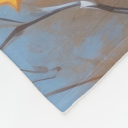 Duitse herder loopt in de sneeuw met kerst Pet Fleece Deken (Hoek)