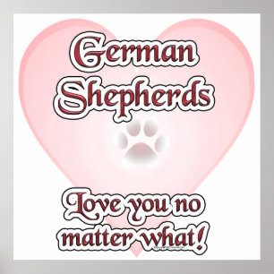 Duitse Herder Love You Poster