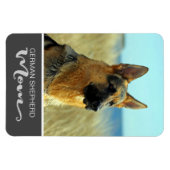 Duitse herder mam invoegen van uw hond foto magneet (Horizontaal)