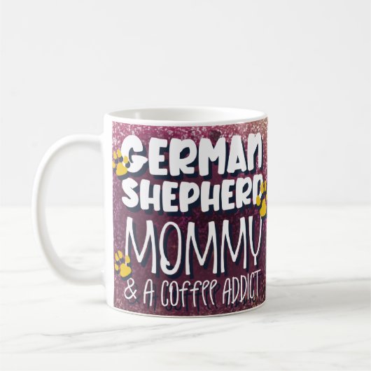 Duitse herder mama & koffie verslaafde Mok (Links)