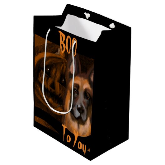 Duitse Herder Medium Cadeauzakje (Voorkant Gekanteld)