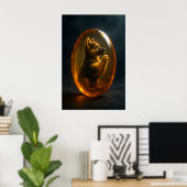 Duitse Herder Memorial Amber Art Print (Thuiskantoor)