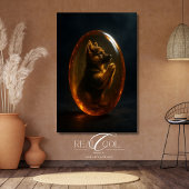 Duitse Herder Memorial Amber Art Print