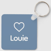 Duitse Herder Memorial Custom Hondennaam Rainbow Sleutelhanger (Achterkant)