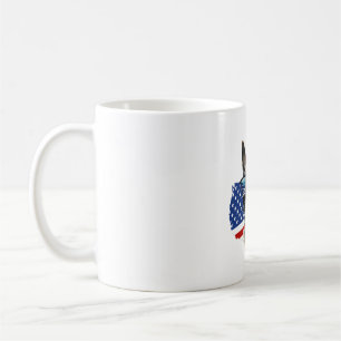 Duitse herder met Amerikaanse vlag Ik hou van een  Koffiemok