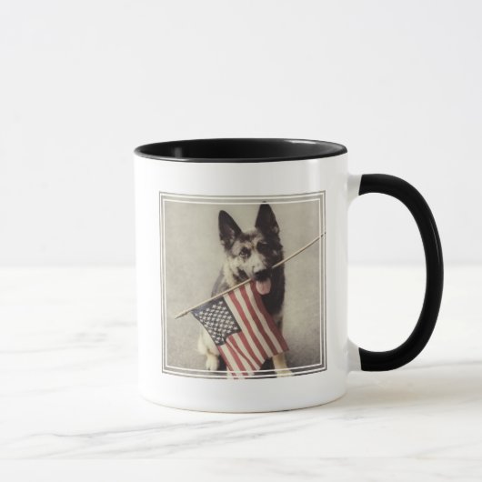 Duitse herder met Amerikaanse vlag Mok (Rechts)