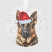 Duitse Herder met hondennaam foto kerst Ornament (achterkant)