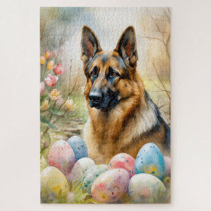 Duitse Herder met Paaseieren Legpuzzel