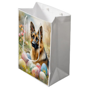 Duitse Herder met Paaseieren Medium Cadeauzakje