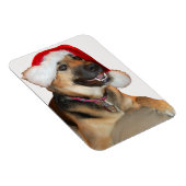 Duitse herder met Pet voor de kerstman Magneet (Rechterzijde)