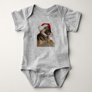 Duitse herder met Pet voor de kerstman Romper