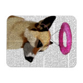 Duitse herder met roze halo magneet (Horizontaal)