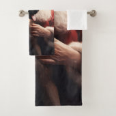 Duitse herder met sinterklaas feestelijke kerst bad handdoek (Insitu)