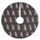 Duitse herder met sinterklaas feestelijke kerst kerstboom rok (Voorkant)