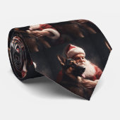 Duitse herder met sinterklaas feestelijke kerst stropdas (Opgerold)