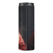 Duitse herder met sinterklaas feestelijke kerst thermosbeker (Achterkant)