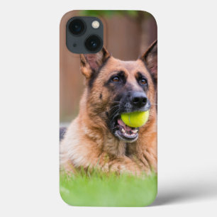 Duitse herder met Tennis Ball Case-Mate iPhone Case