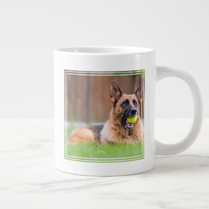 Duitse herder met Tennis Ball Grote Koffiekop