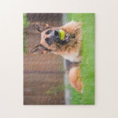 Duitse herder met Tennis Ball Legpuzzel (Verticaal)
