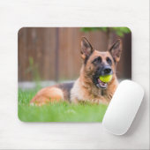 Duitse herder met Tennis Ball Muismat (Met muis)
