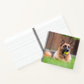 Duitse herder met Tennis Ball Notitieboek (Binnen)