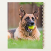 Duitse herder met Tennis Ball Planner (Achterkant)