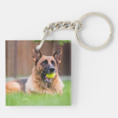 Duitse herder met Tennis Ball Sleutelhanger (Achterkant)