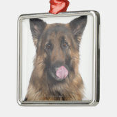 Duitse herder metalen ornament (Links)