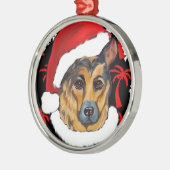 DUITSE HERDER METALEN ORNAMENT (Links)