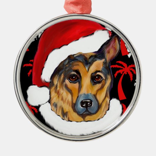 DUITSE HERDER METALEN ORNAMENT (Voorkant)