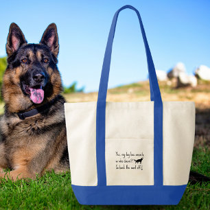 Duitse herder Mijn hond heeft angst terug Tote Bag