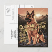 duitse herder moed bij zonsondergang briefkaart (Voorkant / Achterkant)