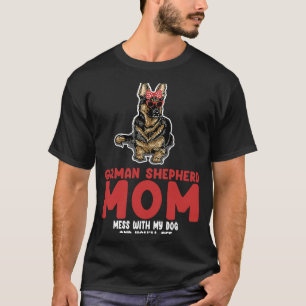 Duitse herder moeder gek met hond Duitse herder T-shirt