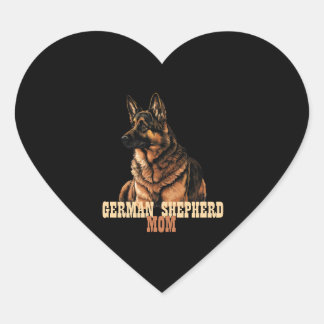 Duitse herder moeder, hond eigenaar moeder, GSD mo Hart Sticker