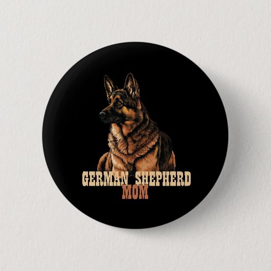 Duitse herder moeder, hond eigenaar moeder, GSD mo Ronde Button 5,7 Cm (Voorkant)