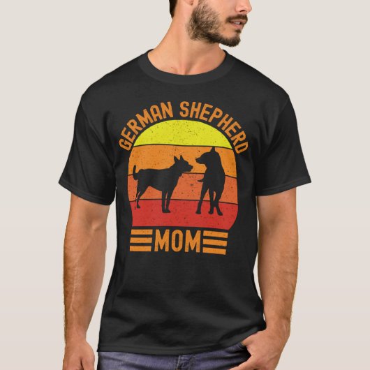 Duitse Herder Moeder Hond Moederdag Matching Par T-shirt (Voorkant)