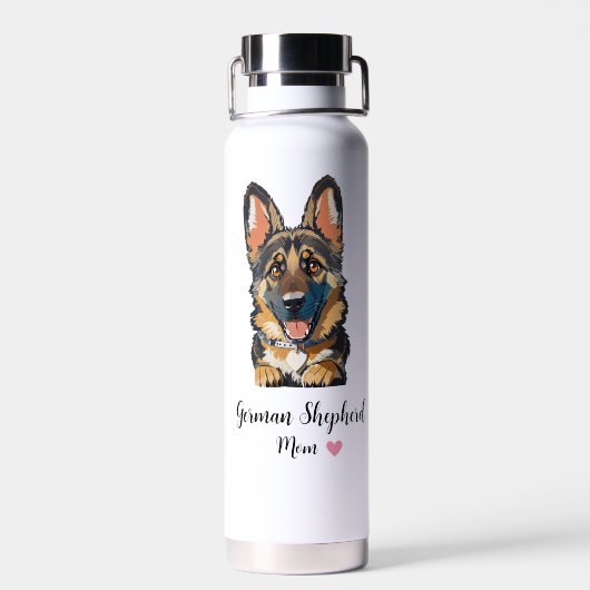 Duitse Herder Moeder Koper Vacuüm Waterfles (Achterkant)