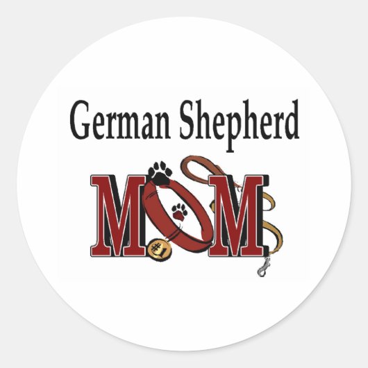 Duitse Herder Moeder Sticker (Voorkant)