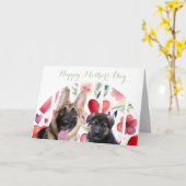 Duitse herder: Moederdag Kaart (Gele Bloem)