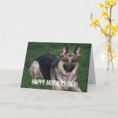 Duitse herder: Moederdag-kaart Kaart (Gele Bloem)