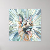 Duitse herder - Mozaïek kunst Canvas Afdruk (Voorkant)