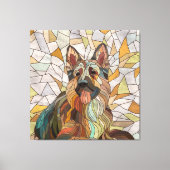 Duitse herder - Mozaïek kunst Canvas Afdruk (Voorkant)